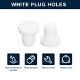 thumbnail image 2 of Uxcell 20Pcs White Rubber Stopper, S5.5 Plug Holes for 5.5mm / 0.22" Hole, 2 of 5