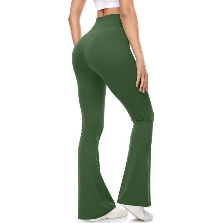 【FOLKS THE LABEL】FLARE LEGGINGS ZZwxWA Flare Leggings for Women Crossover High Waist Bell Bootcut