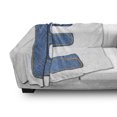thumbnail image 3 of Letter E Soft Flannel Fleece Throw Blanket, Denim Blue Jeans Themed E from Alphabet ABC of Pattern Uppercase Letter, Cozy Plush for Indoor and Outdoor Use, 50" x 60", Blue Yellow, by Ambesonne, 3 of 6