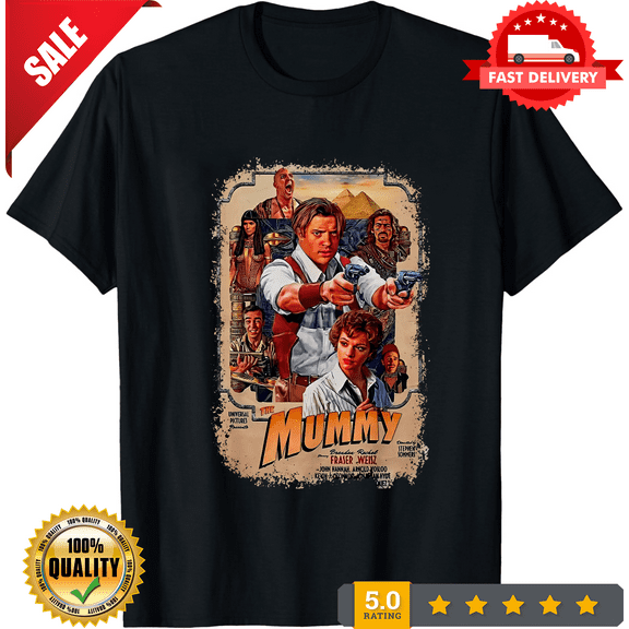 Rare The Mummy (1999) Movie Poster Inspired T-Shirt Retro 80s Tee, LIMITED EDITION-TH67701