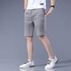 thumbnail image 2 of Pantalones cortos de mezclilla lavados estilo vintage para hombre, estilo hip hop, holgados, con cintura elástica y combinables, de corte medio, 2 of 5
