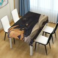 thumbnail image 4 of Yayeee Tablecloths 54" x 54" Rectangle Wrinkle Resistant Party Table Cover, Retro Halloween Cat, 4 of 8