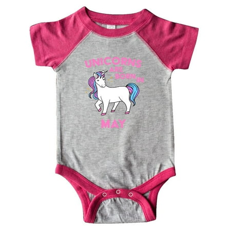 

Inktastic Unicorns are Born in May Gift Baby Boy or Baby Girl Bodysuit