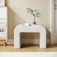 thumbnail image 4 of Tribesigns Modern Vanity Stool, Upholstered Ottoman, Arched Footstool, Sofa Footrest(1,White）, 4 of 5