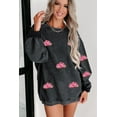 Casuashion Glam Western Style Glitter Hat Patched Pullover Alluring(06)