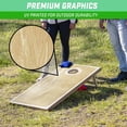 thumbnail image 5 of GoSports Tough Toss All Weather Cornhole Outdoor Game - 2 Regulation Size Boards, 8 Bean Bags, and Carry Case - Wood Design, 5 of 6