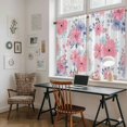 thumbnail image 5 of Pink Watercolor Floral Tier Curtains 54 Inch Length, Spring Flower Abstract Art Cafe Short Curtains for Bathroom Over Sink, Small Kitchen Curtain Light Filtering Tiered Drapes 2 Panels 27.5"Wx54"L, 5 of 8