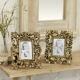 thumbnail image 3 of DecMode 4" x 6" Handmade Intricate Carved Gold Scroll Photo Frame (2 Count), 3 of 16