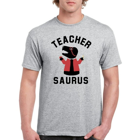 Teacher Saurus Men T-Shirt, Male Medium
