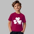 thumbnail image 2 of Ruyang St Patricks Day Cute Irish Shamrock Graphic Shirt for Girls Summer Short Sleeve Tee Tops Toddler Kids Cotton Crewneck T-Shirt, 2 of 8