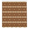 thumbnail image 3 of Ambesonne Africa Shower Curtain, Geometric Pattern Triangles, 69"Wx70"L, Cocoa and Caramel, 3 of 5