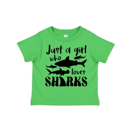 

Inktastic Just a Girl Who Loves Sharks Girls Toddler T-Shirt