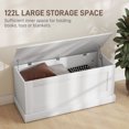 thumbnail image 4 of HOMCOM Coffre de Rangement Moderne, Boîte en Bois pour Salon, 39,4 Pouces, Blanc, 4 of 10