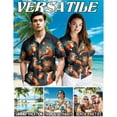 thumbnail image 3 of Netecom The Fox In The Starlight Edition Hawaiian Shirt for Men, Button Down Summer Beach Short Sleeve, Sizes S-5XL, 3 of 6