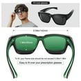 thumbnail image 5 of TINHAO Polarized Fit Over Glasses Sunglasses Trendy Square Wrap Around Shades for Women Men UV Protection, 5 of 7