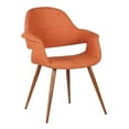 thumbnail image 1 of Hawthorne Collections Chaise de Salle à Manger Moderne en Tissu de 17,7 Po, Orange, 1 of 8