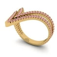 thumbnail image 2 of Statement Engagement Ring for Women - 0.525ct Simulated Pink Diamond in 14K Yellow Gold Promise Ring, 2 of 6