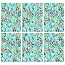 6 Pcs Funny Kitchen Towels,Pioneer Flower Floral Print Pattern Microfiber Dish Towels,Kitchen Tea Towels,Kitchen Towel Set (18" X 26")