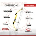 thumbnail image 3 of Genesis Archery Original Adjustable Right Handed Bow, Yellow (3 Pack), 3 of 9