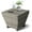 Grey, variant on Qiushi Outdoor Wicker Side Table for Poolside Balcony, Rattan Coffee Table with Storage, 13 Gallon Patio Deck Small Storage Box for Cushion Towel Books, Black Side Table with lid