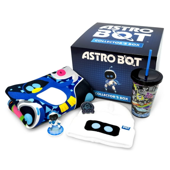 Astro Bot Collector Box with Exclusive Vinyl Figure, Blanket, Beanie, Pin, and Tumbler