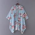 thumbnail image 6 of Women’s Print Sheer Flowy Summer Chiffon Loose Casual Kimono Cardigan Cape Cover Up – LPD8859 - L, 6 of 10
