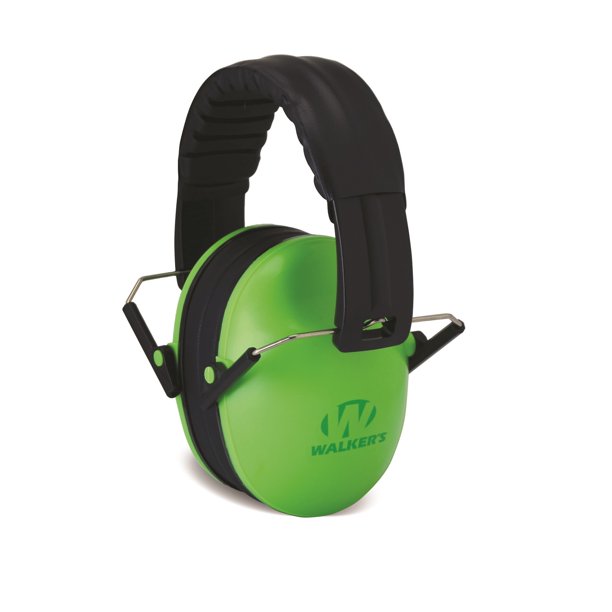 WALKERS GAME EAR PASSIVE BABY & KIDS FOLDING EARMUFF 23 DB GREEN