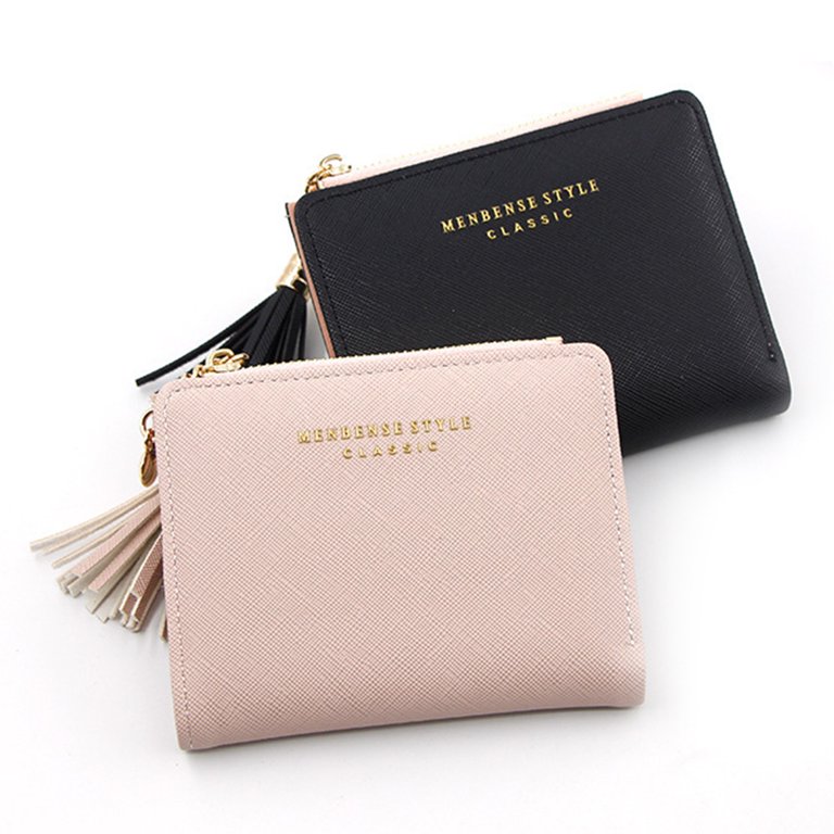 Women Card Holders Soft PU Leather Mini Cute Zipper Ladies Slim