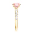 thumbnail image 4 of Rosec Jewels 2 Carat IGI Certified Lab Grown Pink and White Diamond Engagement Ring - VS1 Grade, 18K Yellow Gold, US 7.00, 4 of 9