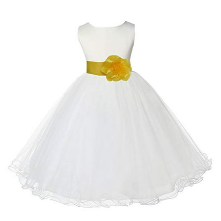 

Ekidsbridal Ivory Tulle Rattail Edge Formal Toddler Flower Girl Dresses Special Occasion Dresses Wedding Tulle Dresses Pageant Dresses Junior Bridesmaid Dresses Easter Summer Dresses Ball Gown 829S