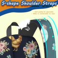 thumbnail image 5 of Hen and Floral Navy Pattern 17" School Backpacks for Teens,Waterproof Oxford Fabric,S-Shape Padded Straps for School,Travel,Hiking,Camping, 5 of 6