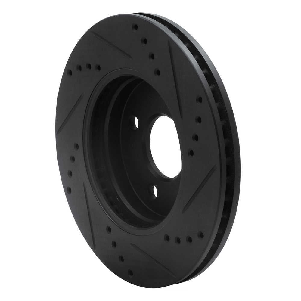 Dynamic Friction Company 633-53002L DFC Brake Rotor - Drilled And Slotted - Black