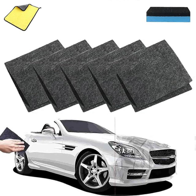 Nano Sparkle Cloth Car Scratch Remover, New Car Scratch Remover for Vehicles Car Paint Light Deep Scratches Repair (4in*8in)
