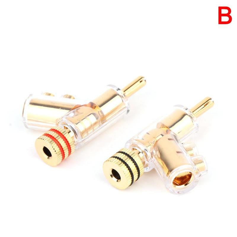 10PCS 2mm Stackable Banana Male Plug Gold Plated Connector for Speaker Amplifier 