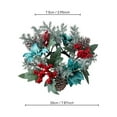 thumbnail image 3 of Christmas Wreath Decorations with Pine Cones And Berries To Decorate Candle Holders, Decorations Table Centerpiece, Artificial Red Berry＆Snowy Candle Garland, Christmas Candle Rings Wreath, 3 of 7