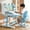 Blue #1, variant on 【US Shipped】 Kids Desk Chair Set, Children Table and Chair Set Multi Functional Widened Desktop with Tilt Book Stand Drawer Cartoon Pattern Height Adjustable School Study Desk Set for Boys Girls