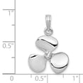 thumbnail image 5 of FB Jewels 14K White Gold White 3D Three Blade Propeller with Center Bead High Polish Pendant, 5 of 5