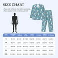 thumbnail image 4 of Yiaed Rabbit And Balloon Print Men’s Pajamas Set - Long Sleeve Button Down Sleep Shirt and Pajama Bottoms Sleepwear Set Mens Pjs Sets Men's Pajama Bottoms-Large, 4 of 7