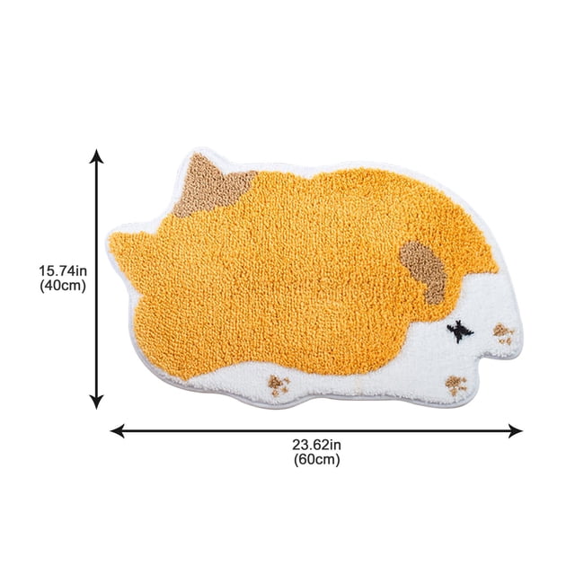 Cute Pet Floor Home Decoration Home Decor Shower Rugs for Bathroom Bath Mats for Bathroom Floor Water Absorbent and Machine Washable Accessories Decor for Tub, Shower and Bathroom, 16x24 Inch