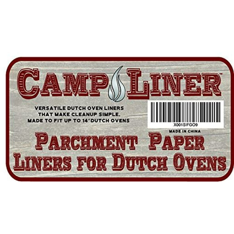 CampLiner Parchment Dutch Oven Liners, 20” Disposable Paper Liners (20  Pack), New 50% Thicker Material