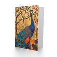 thumbnail image 2 of Artery8 Exotic Peacock in Tree with Roses Artwork Greeting Birthday Card Him Her All Blank, 2 of 3