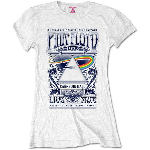 Pink Floyd Ladies T-Shirt: Carnegie Hall Poster (Retail Pack) (Large)
