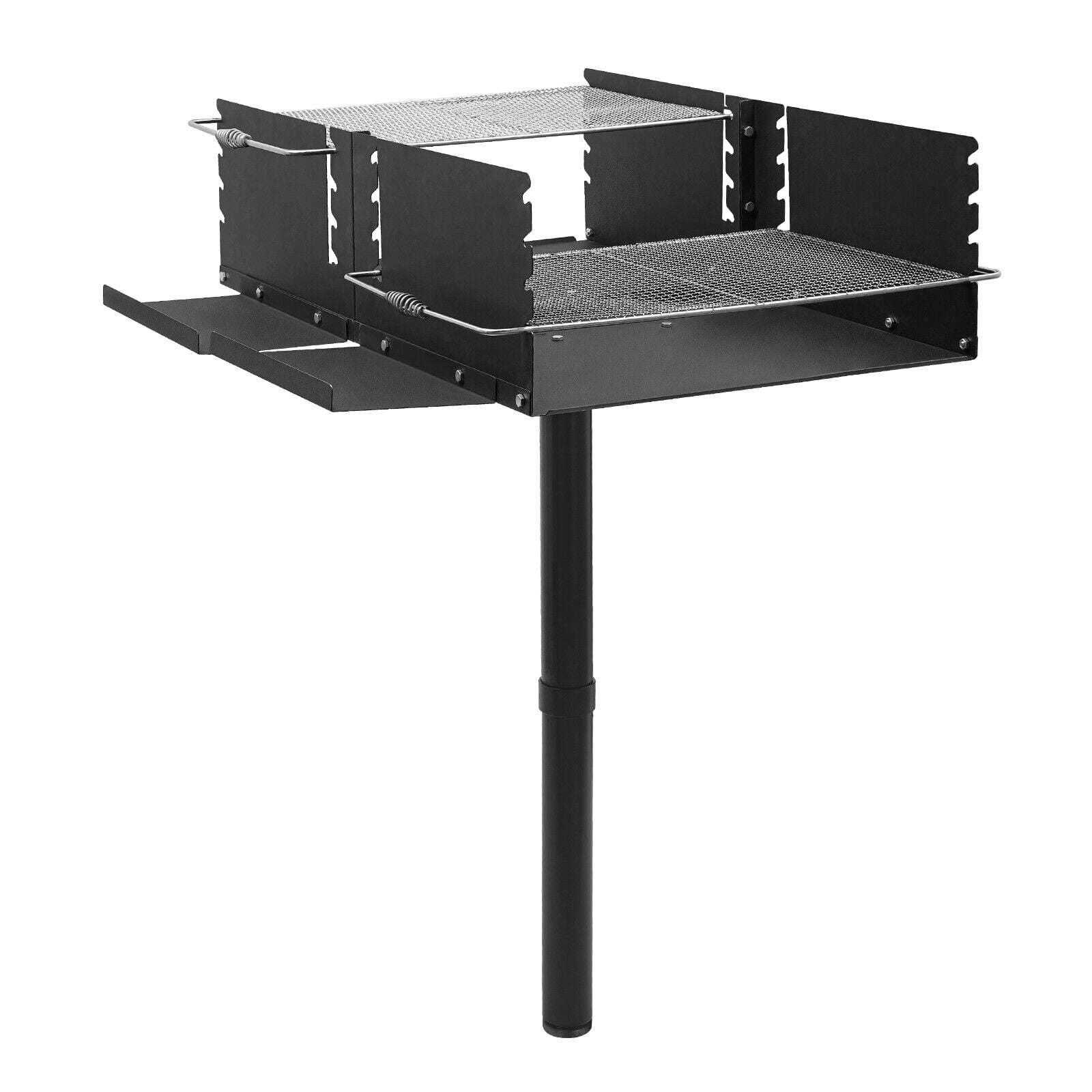Heavy Duty Charcoal Grill BBQ Park Style Cooking Patio Yard Party Single Pole 40*25.5*52.5in