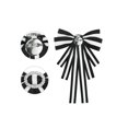 thumbnail image 3 of INSPIRE CHIC Women's Large Striped Bow Brooch Rhinestone Brooch Bows Ties for Retro Chic, 3 of 4