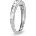 thumbnail image 2 of MyDiamondBox 1/4 Carat Total Weight (cttw) 10K White Gold Channel Set Diamond Wedding Band - For Women (Size: 7), 2 of 2
