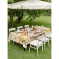 thumbnail image 3 of Easter Bunny Outdoor Tablecloth - 54x80 Inch Rectangle Dining Table Cover, Spring Yellow Floral Rabbit Scarf Botanical Waterproof Outdoor Table Cloth with Umbrella Hole & Zipper for Picnic/Patio, 3 of 7