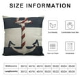 thumbnail image 5 of PIKWEEK Anchor Rope Pillow Cover Nautical Style Ocean Sea Sailing Theme Cushion Cover for Living Room Sofa Red Blue Srtipes Decor Cushion Case for Kids Teens Adults, 5 of 5