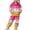 Hot Pink, variant on MUXiin Toddler Sweatsuit Set Girl Graphic Print Crew Neck Long Sleeve Warm Hooded Sweatshirt and Jogger Sweatpants Clothing Sport,Blue,8-9 Years