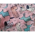 thumbnail image 5 of oneOone Silk Tabby Rose Pink Fabric Dog Cartoon Craft Projects Decor Fabric Printed By The Yard 42 Inch Wide-MC, 5 of 5