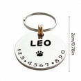 thumbnail image 3 of BotaniNest Stainless Steel Round ID Engraved & Dog Lost With Keyring For And Identification, 3 of 5
